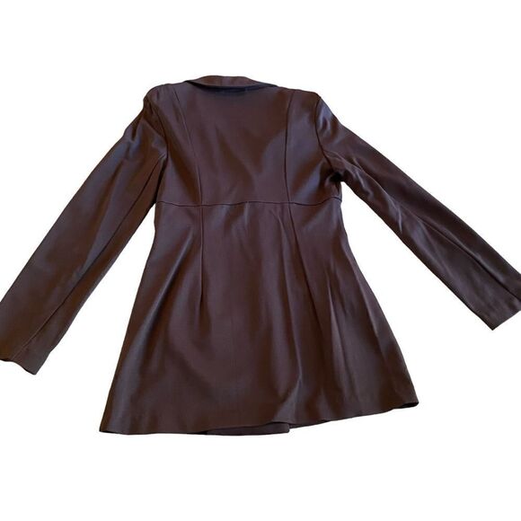 EUC Brown Bisou Bisou Blazer wth Gold Buttons - Picture 5 of 7